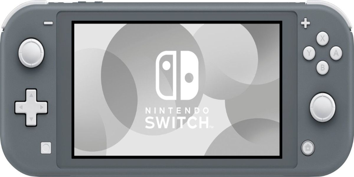 A lite gray Nintendo Switch