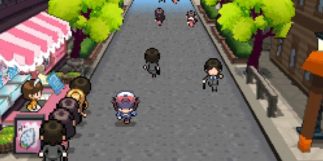 Running down Castelia City streets in Pokemon Black & White