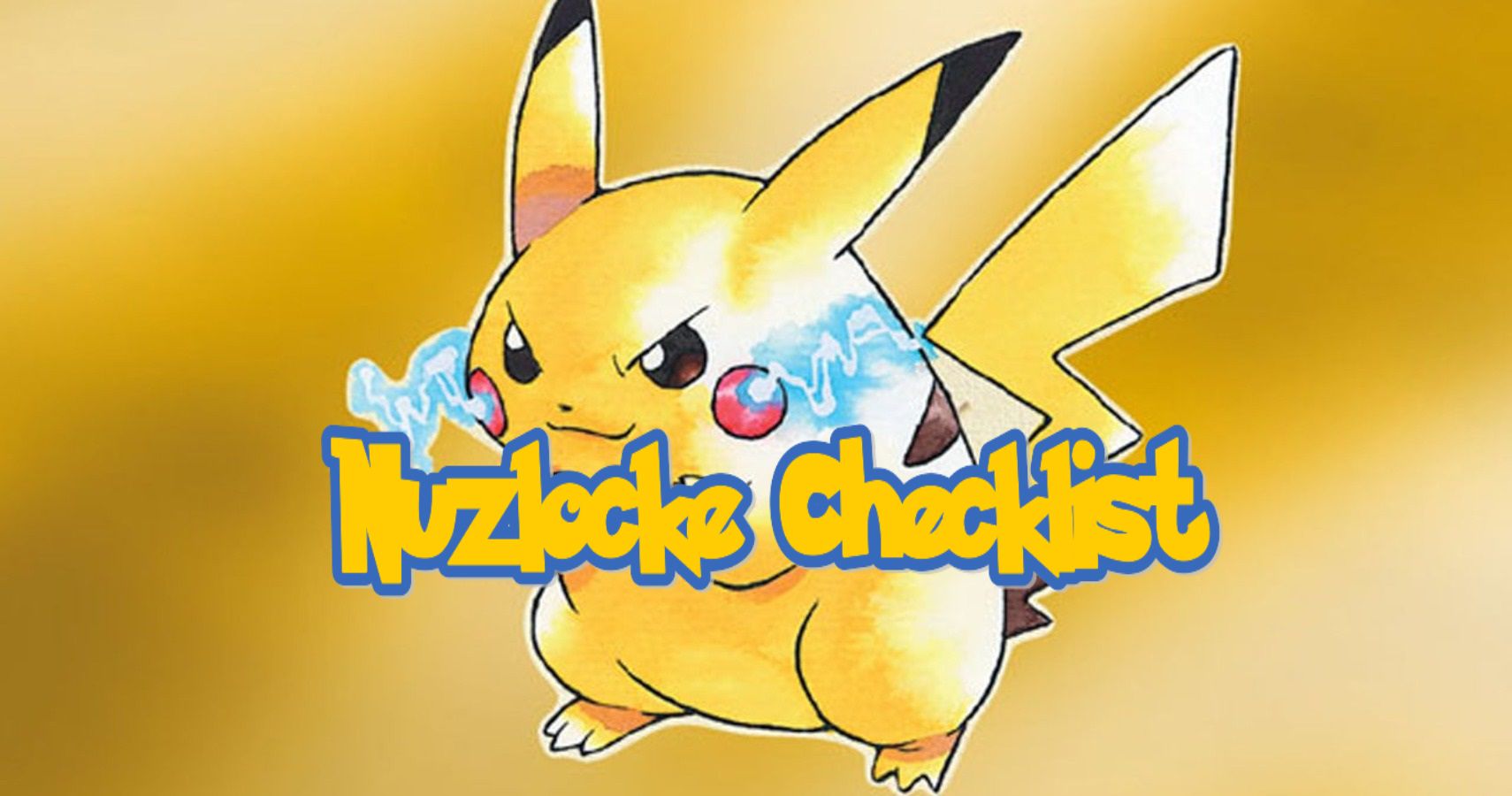 Pokemon Yellow Nuzlocke Checklist Cover