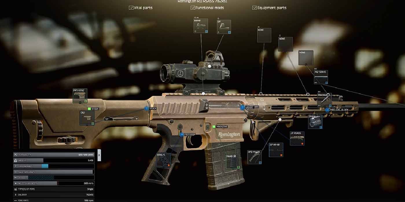 Escape From Tarkov for PC. The R11 RSASS assault rifle.