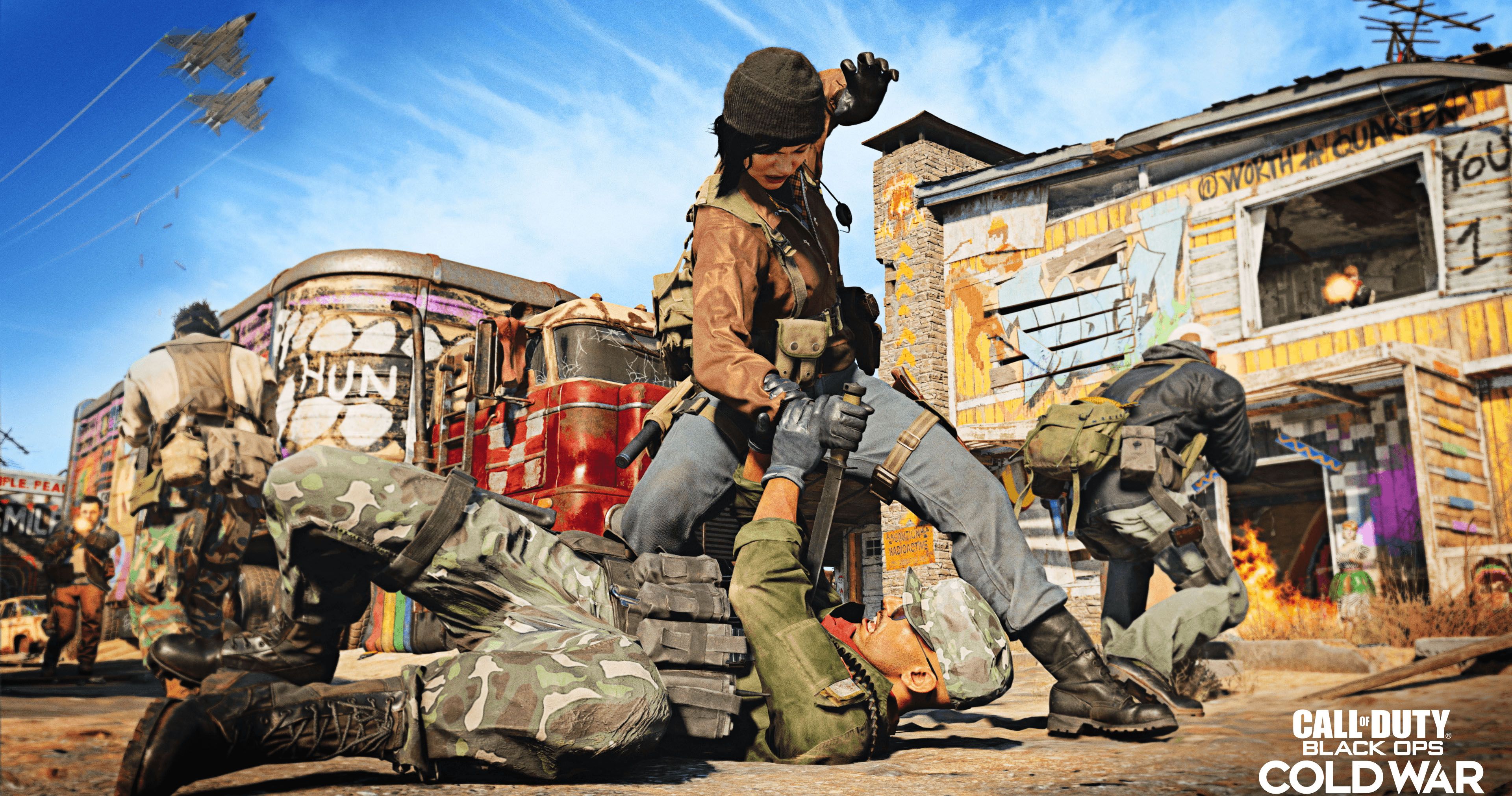 Official screenshot of Nuketown 1984 from Call of Duty Black Ops Cold War