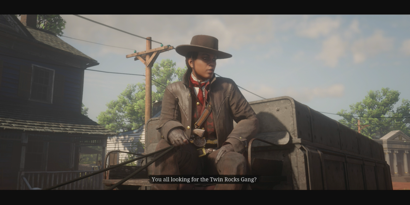 The Woman With No Name riding a bounty wagon in the bounty hunter intro in RD Online