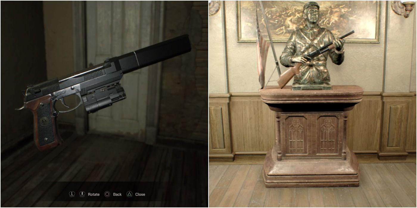 Resident Evil 7 Weapon Guide Featured Image Albert 01R and M37 Shotgun