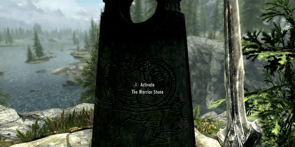 Skyrim Activating The Warrior Guardian Stone