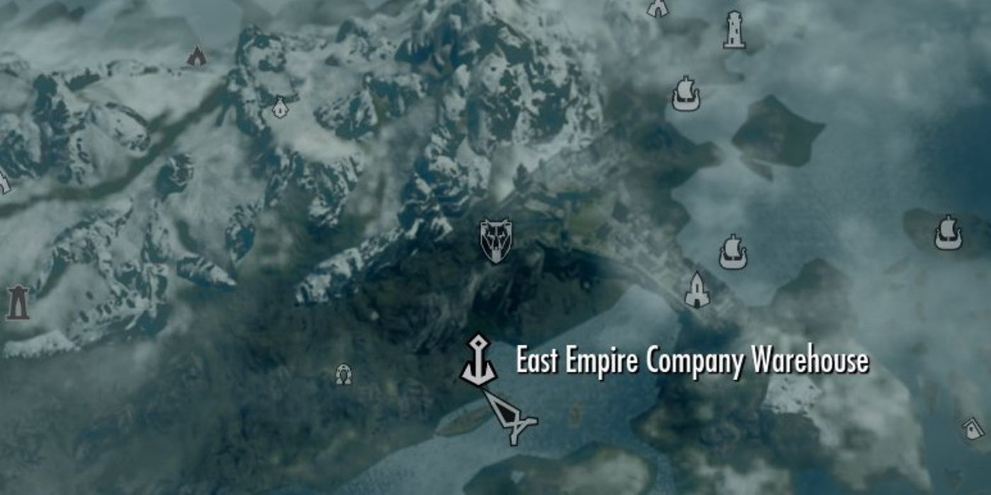 Skyrim east empire company warehouse on the map