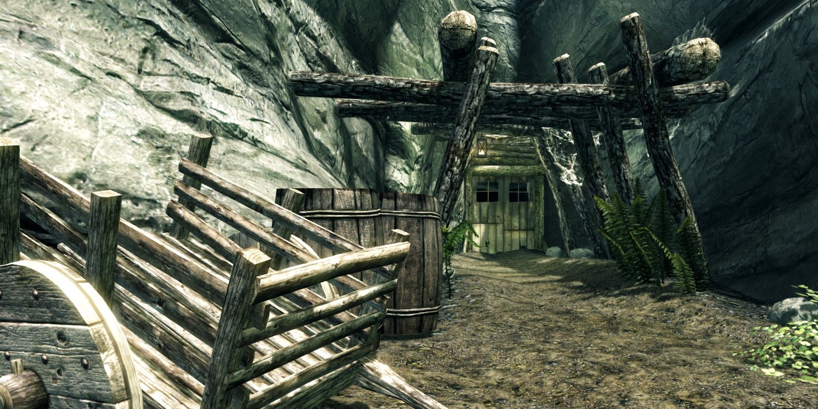 Dungeon entrance in Skyrim