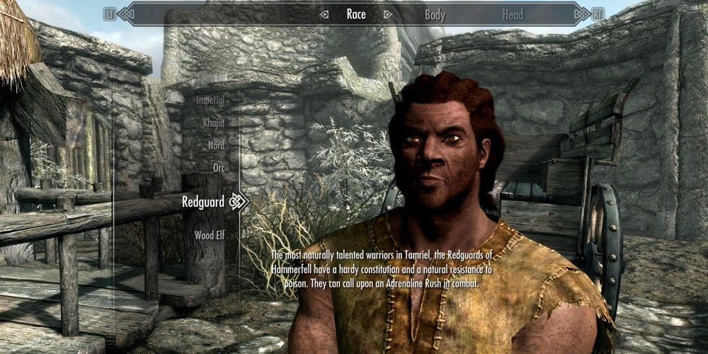 skyrim eyes missing after changing race
