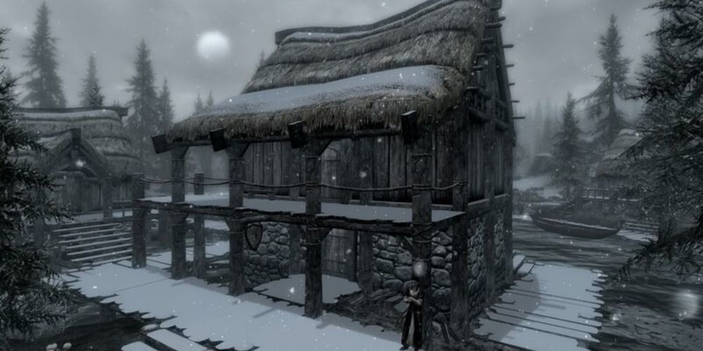 Skyrim Morthal Guide Merchants Loot Quests And More   Skyrim Thaumaturgists Hut 