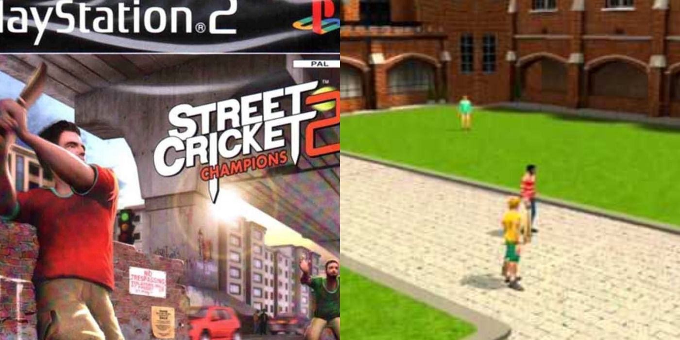Street Cricket Champions 2 PS2 box art standing on grassy courtyard