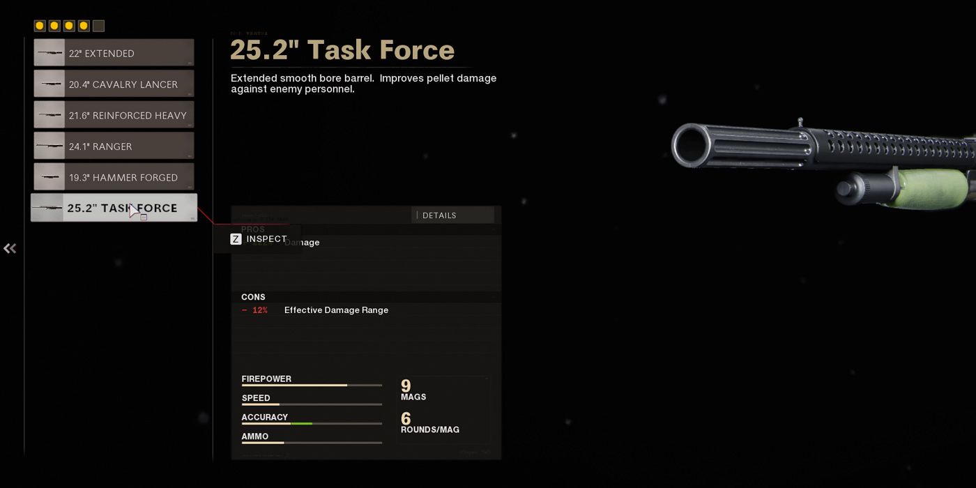 Call Of Duty Black Ops Cold War: Using The 25.2 Task Force Barrel On A Shotgun