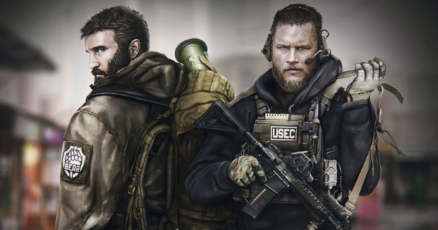 Escape From Tarkov for PC. Promotional image of a soldier from both factions.