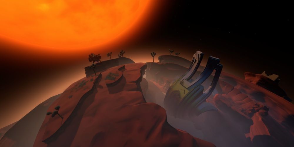 The Outer Wilds Screenshot Of Crash Landing In Valley