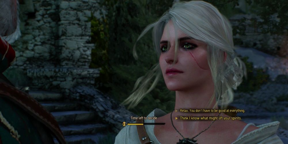 The Witcher 3 Cheering Up Ciri During Blood On The Battlefield