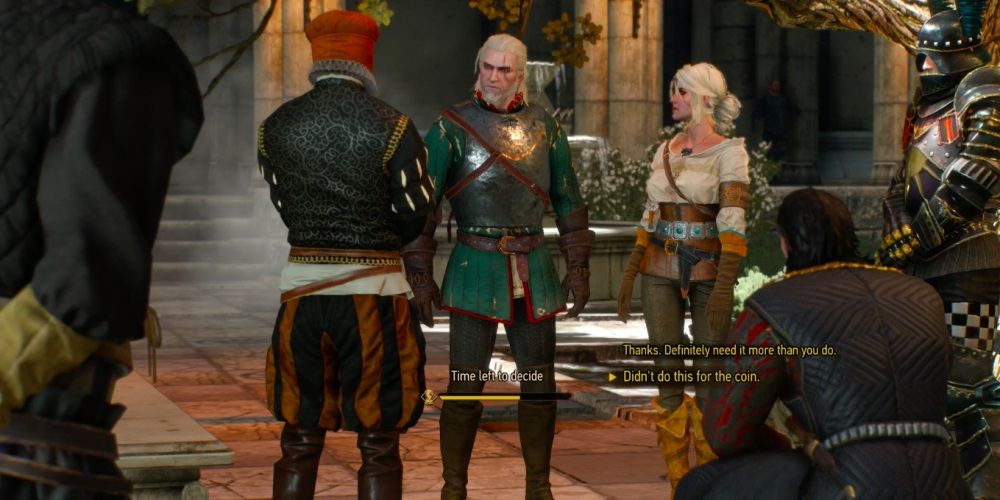 The Witcher 3 Refusing Payment From The Emperor