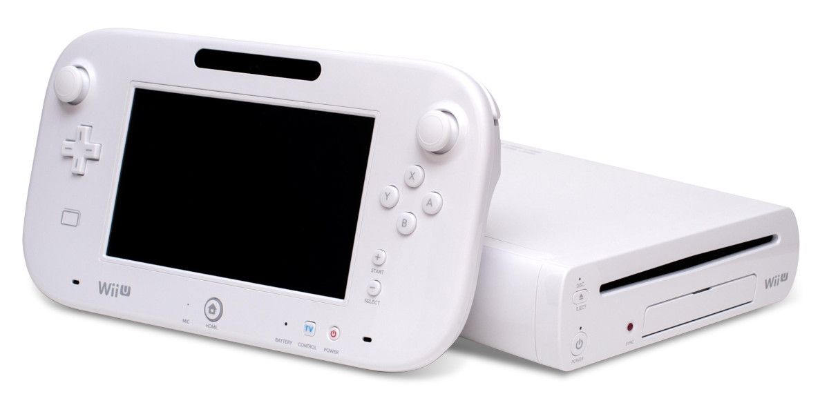 A Wii U Console and Gamepad against a white background