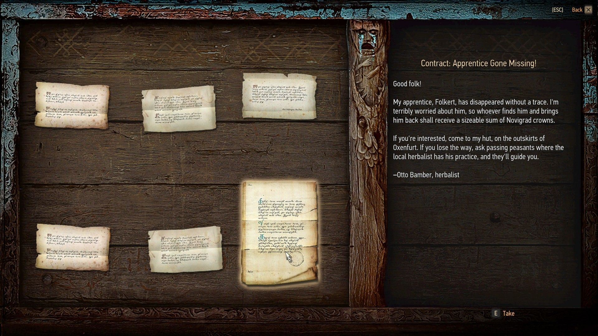 without a trace noticeboard witcher 3