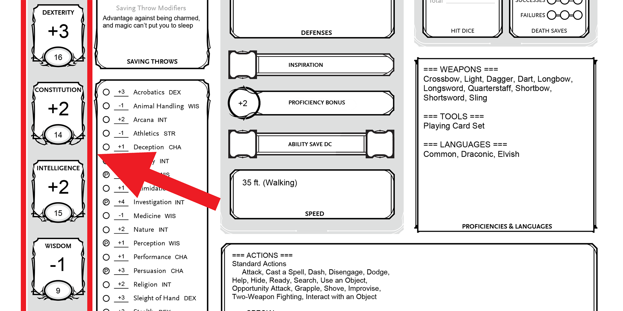 Dungeons Dragons How To Fill Out A Dnd Character Sheet