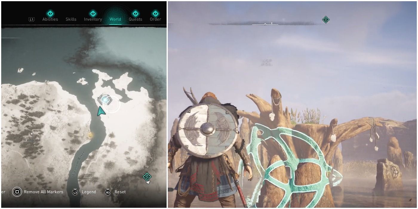 East Anglia (Seahenge) standing stones in Assassin's Creed Valhalla