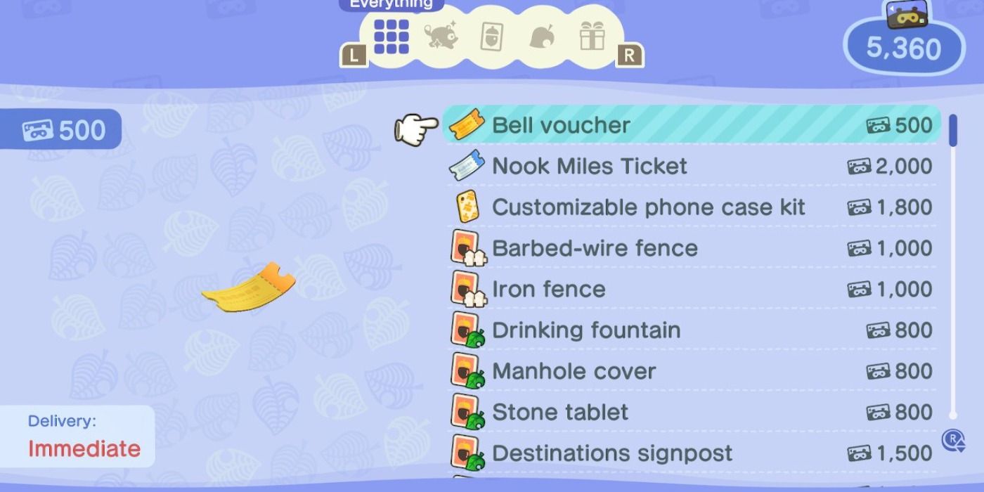 Bell Voucher in Animal Crossing: New Horizons