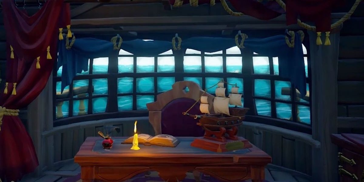 Captain's quarters in Sea of Thieves