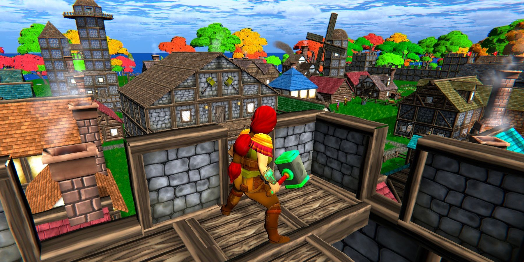 Hammerhelm character on roof with hammer screenshot