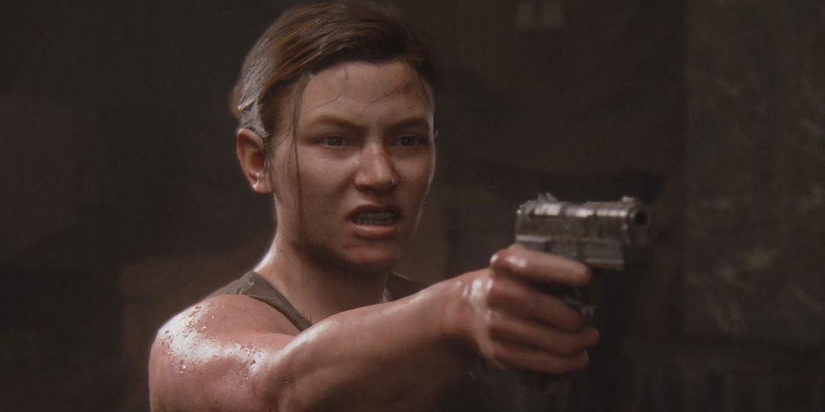 Last Of Us Part 2 Screenshot of Abby holding a gun
