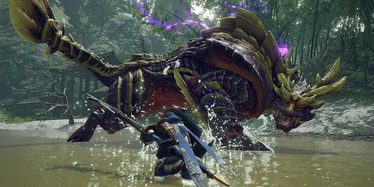 Screenshot Of Monster Hunter Rise Combat Gameplay