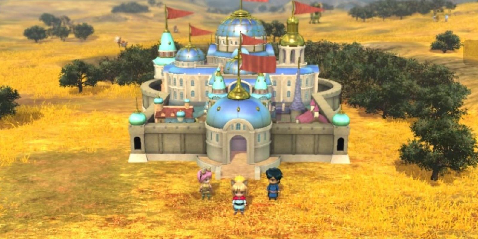 Ni No Kuni 2 Kingdom with little characters in front screenshot