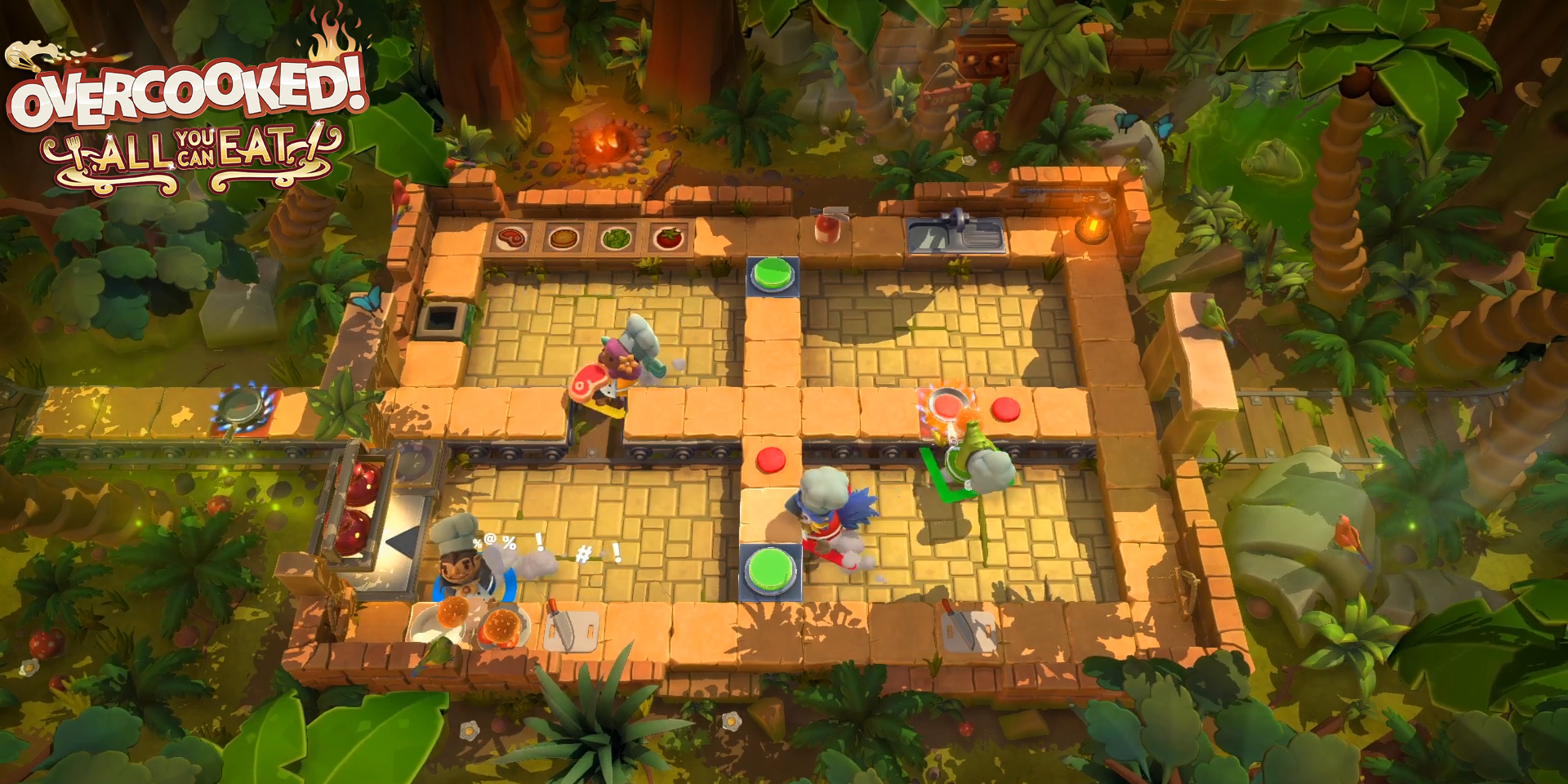Overcooked All You Can Eat jungle kitchen level