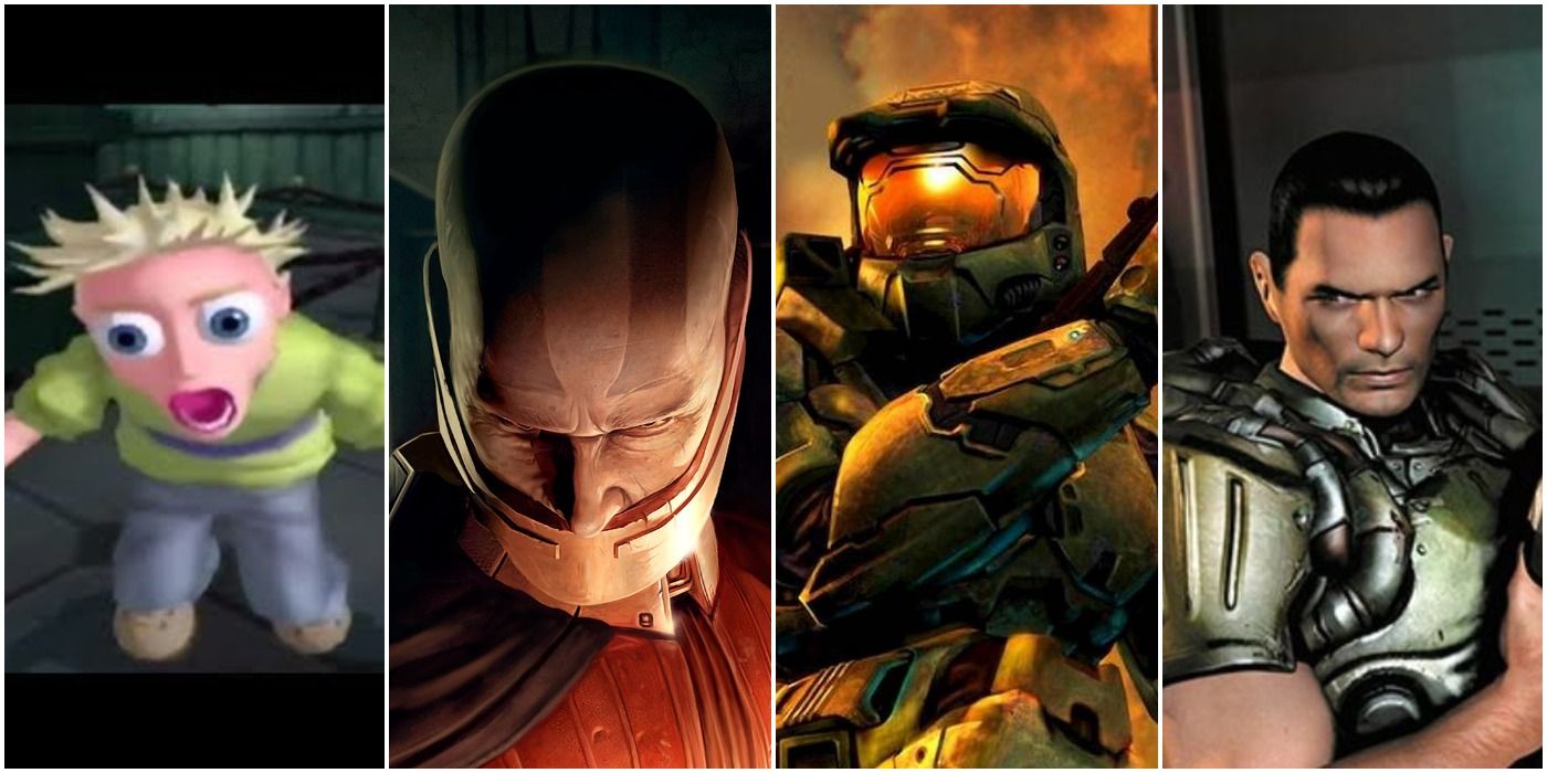 collage for Xbox games held back by hardware Grabbed By The Ghoulies, Star Wars KOTOR, Halo 2, Doom 3