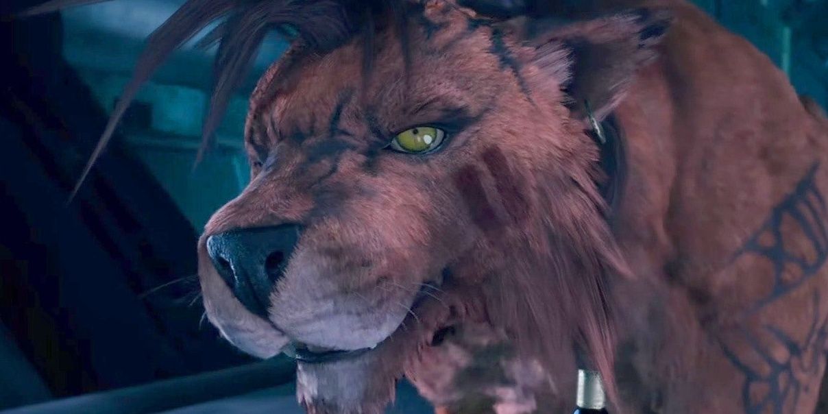 Red XIII after being rescued in Final Fantasy 7.