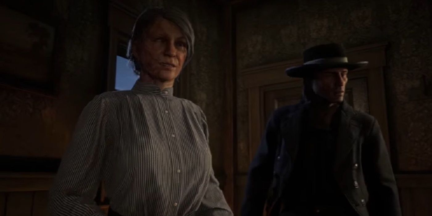 Maggie (left) with the player (right) in Red Dead Online