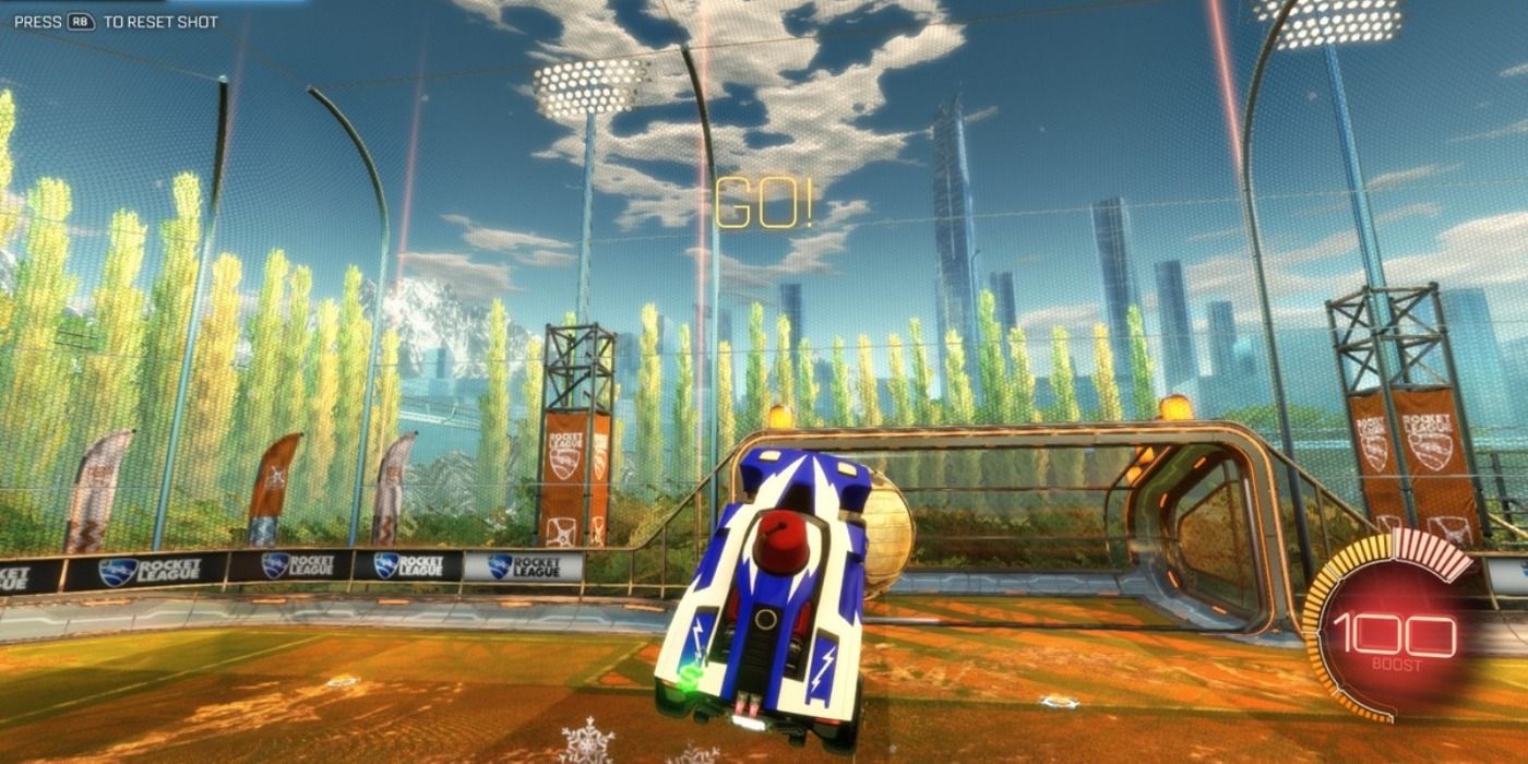 Aerial positioning in Rocket League