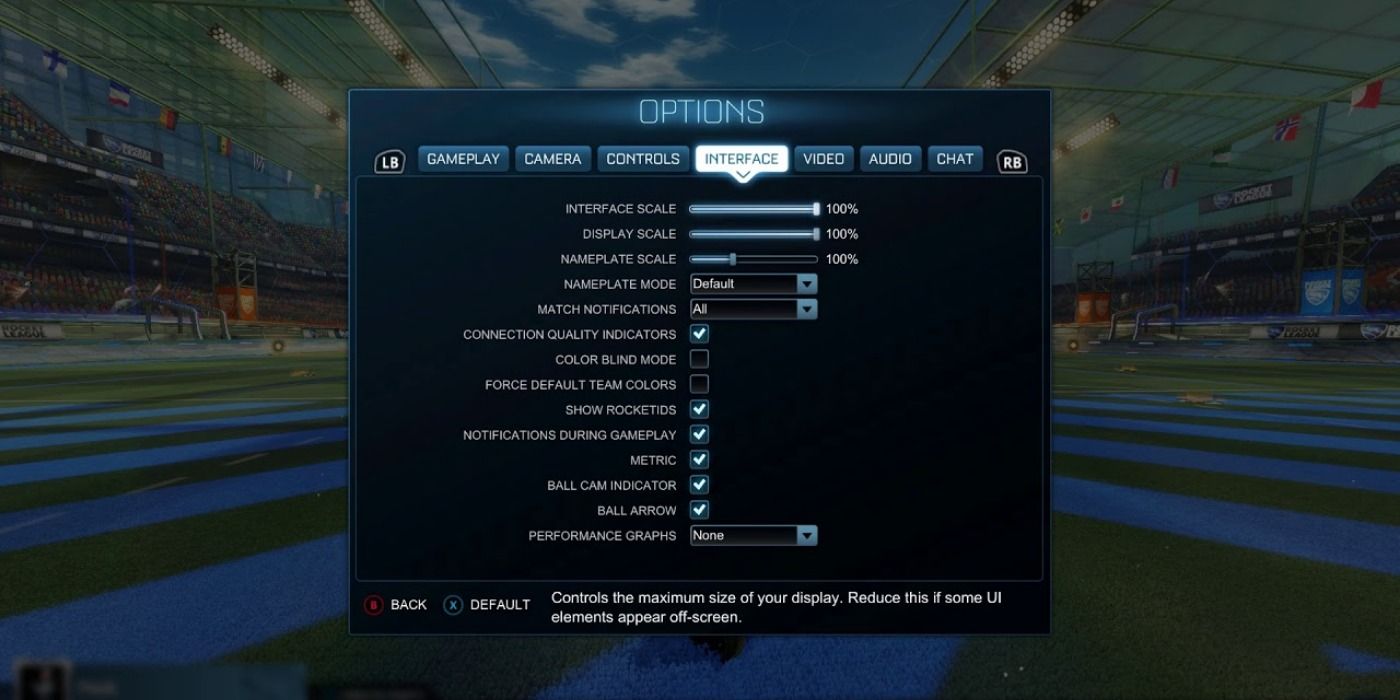 rocket league camera settings