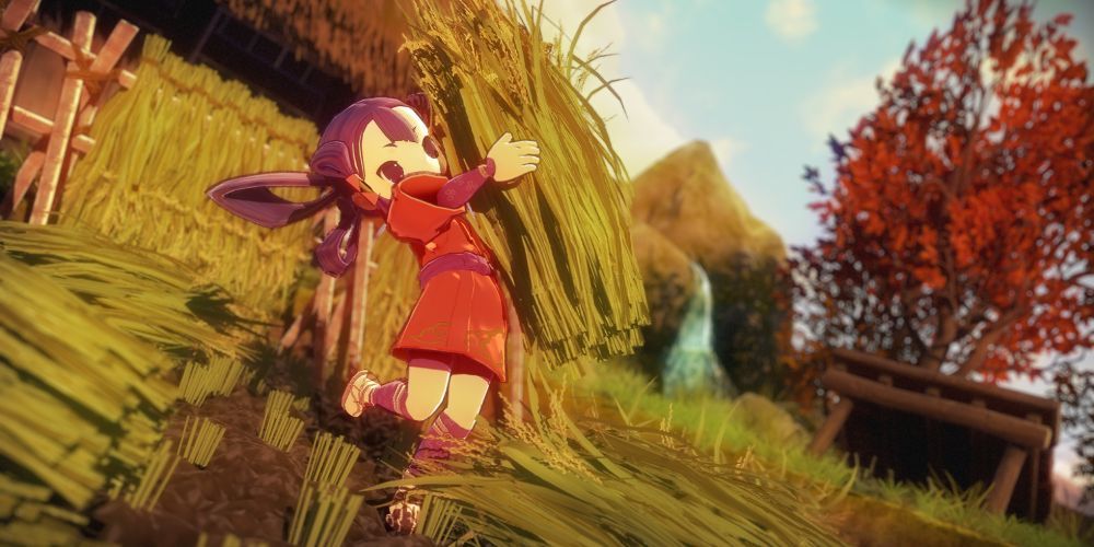 Gameplay screenshot from sakuna of rice and ruin