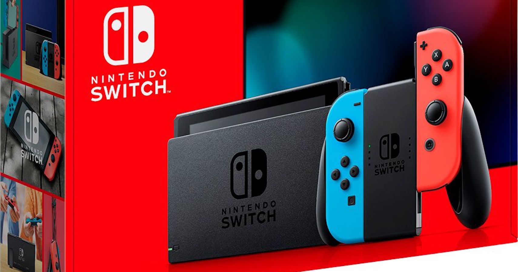 Nintendo switch console with box