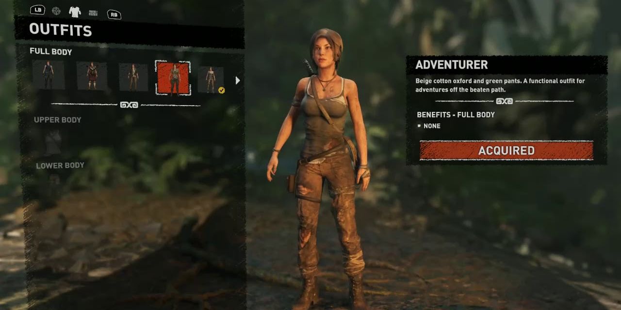 The Adventurer outfit in Shadow of the Tomb Raider
