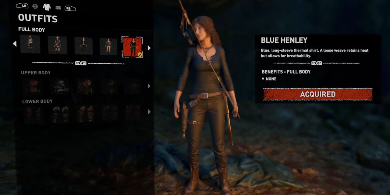 The Blue Henley outfit in Shadow of the Tomb Raider