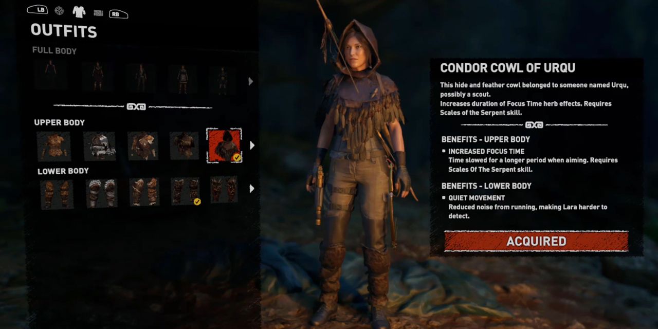 The Condor Cowl Of Urqu outfit in Shadow of the Tomb Raider