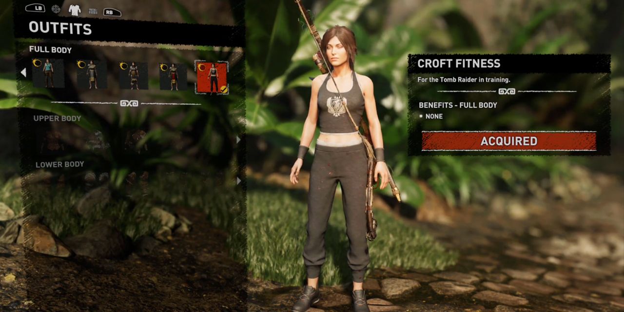 The Croft Fitness outfit in Shadow of the Tomb Raider