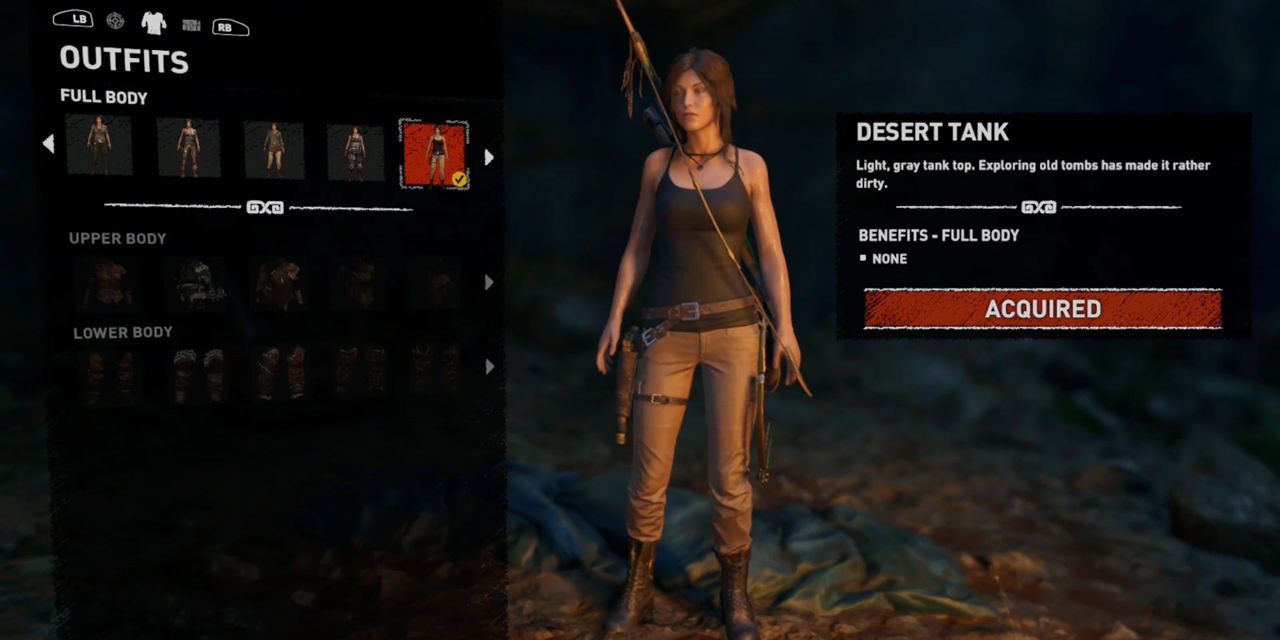 The Desert Tank outfit in Shadow of the Tomb Raider