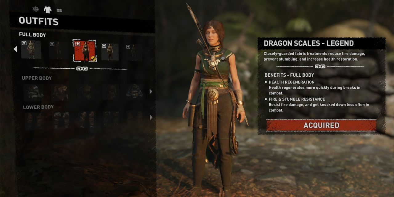 The Dragon Scales - Legend outfit in Shadow of the Tomb Raider
