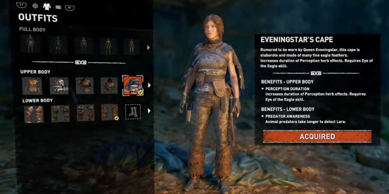 The Eveningstar's Cape outfit in Shadow of the Tomb Raider