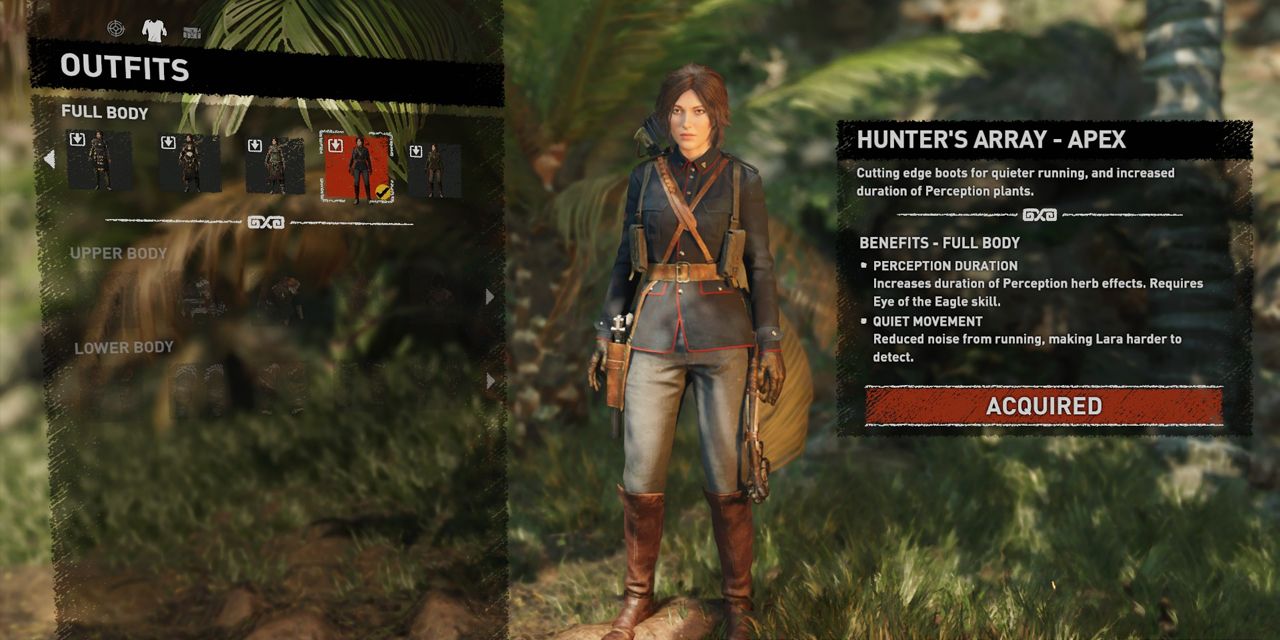 The Hunter's Array - Apex outfit in Shadow of the Tomb Raider