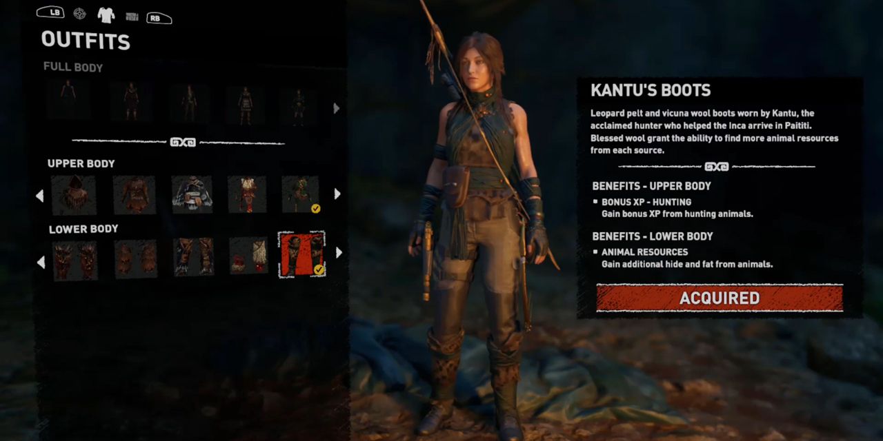 The Kantu's Boots outfit in Shadow of the Tomb Raider