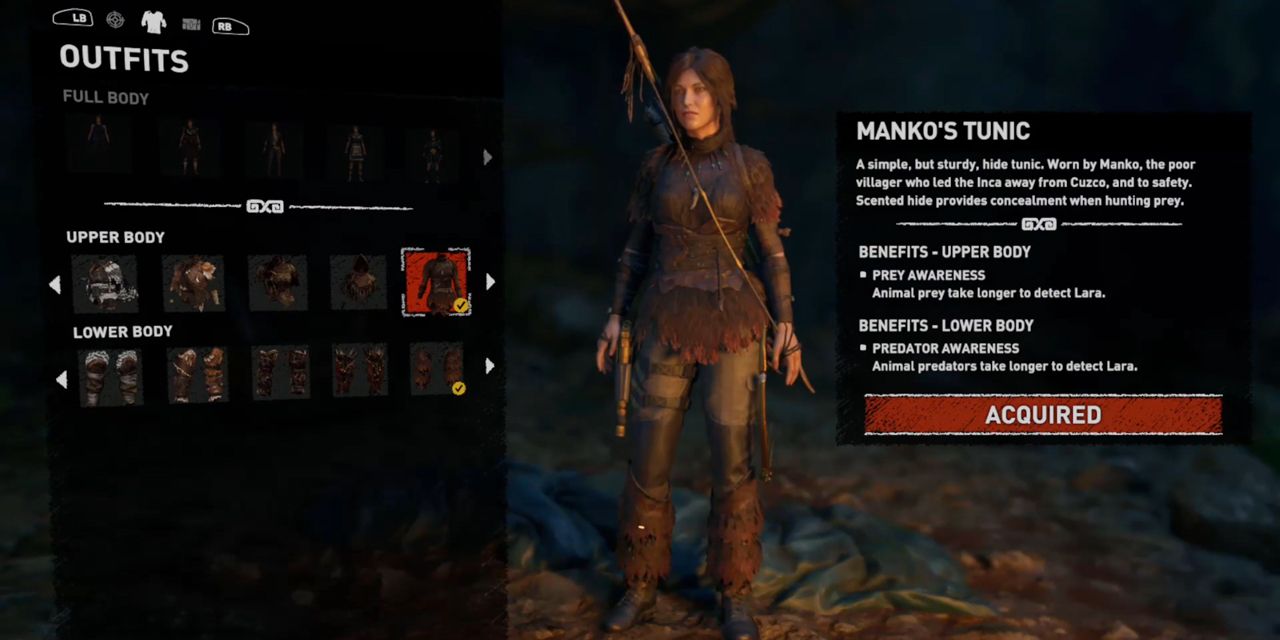The Manko's Tunic outfit in Shadow of the Tomb Raider