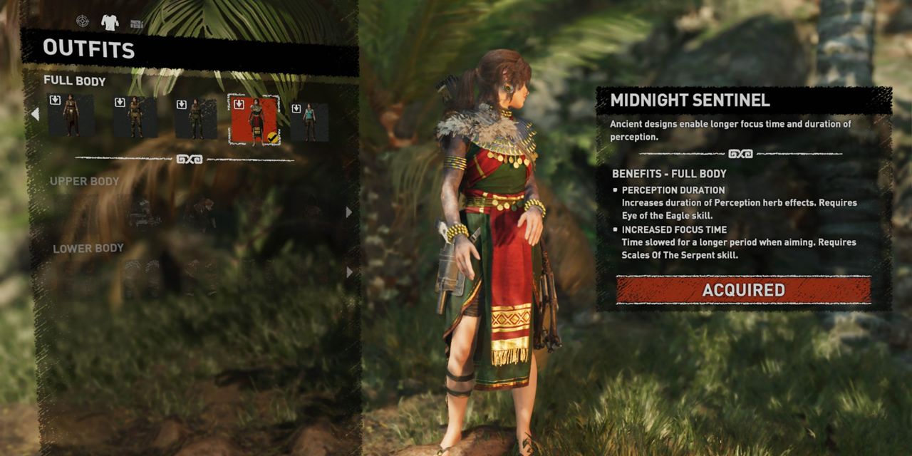 The Midnight Sentinel outfit in Shadow of the Tomb Raider