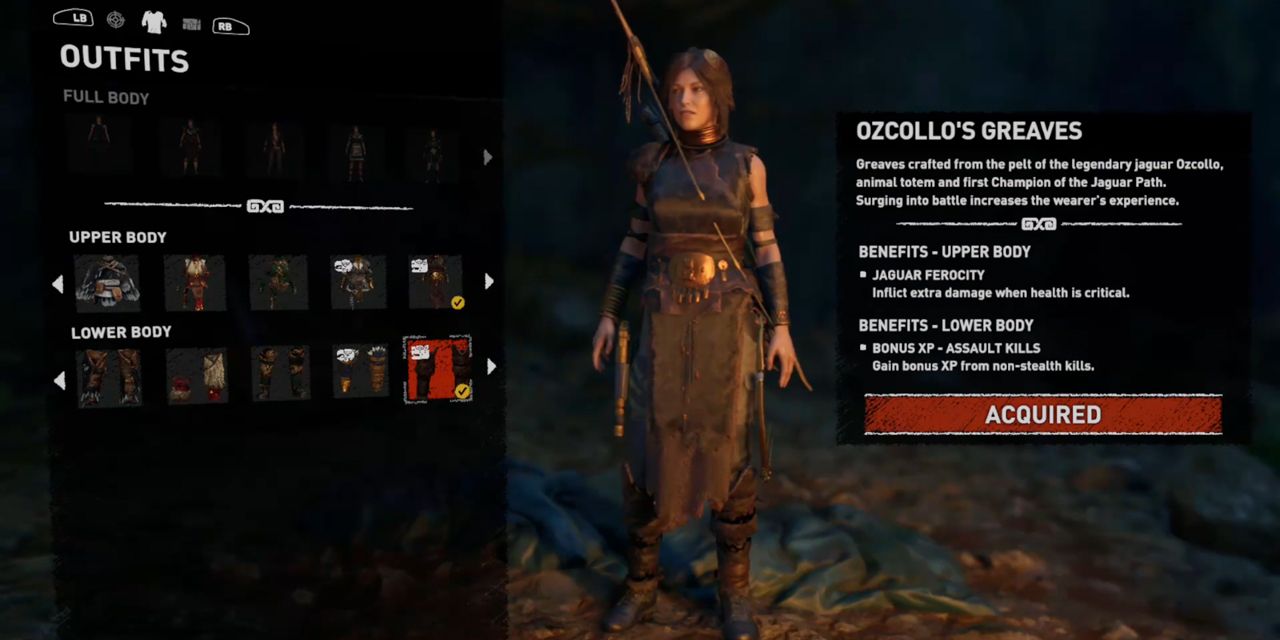 The Ozcollo's Greaves outfit in Shadow of the Tomb Raider
