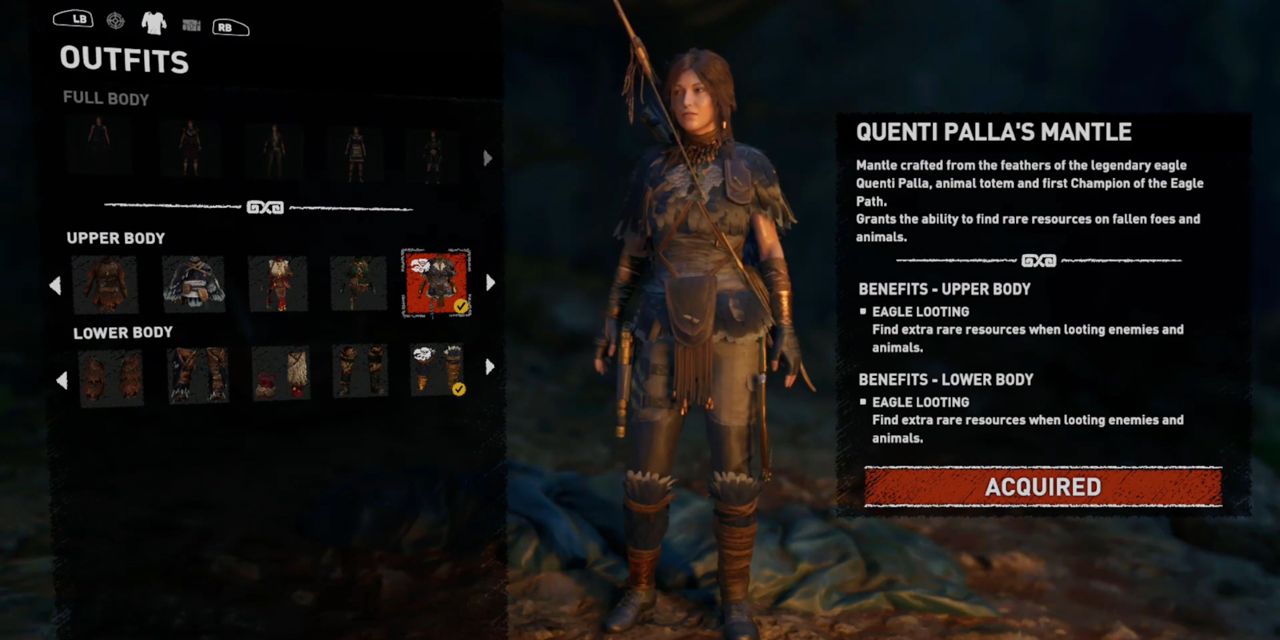 The Quenti Palla's Mantle outfit in Shadow of the Tomb Raider