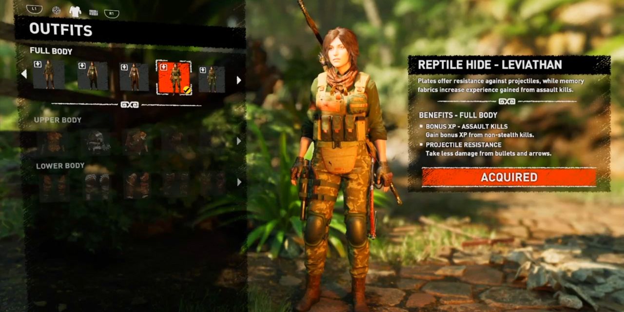 The Reptile Hide - Leviathan outfit in Shadow of the Tomb Raider